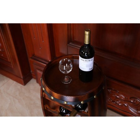 Vintiquewise Wooden Barrel Shaped 14 Bottle Wine Rack QI003283